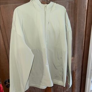 Light Green Lightweight Hooded Jacket